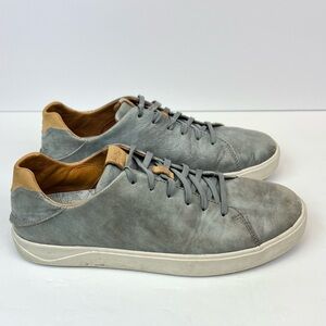 OluKai Lae'Ahi Li'Ili Men's 9.5 Shoes Gray Canvas Sneaker Lace Up Casual